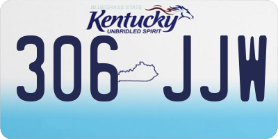 KY license plate 306JJW
