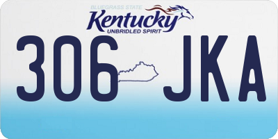KY license plate 306JKA