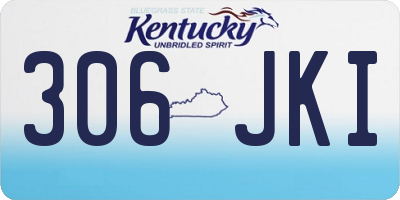 KY license plate 306JKI