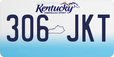 KY license plate 306JKT