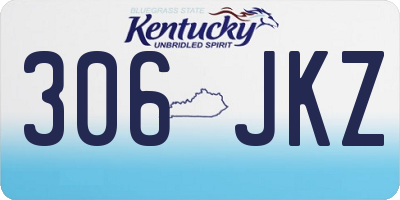 KY license plate 306JKZ