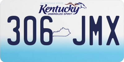 KY license plate 306JMX