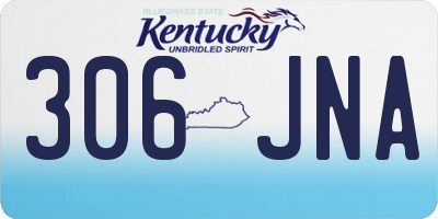 KY license plate 306JNA