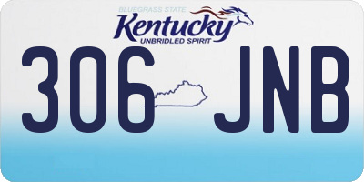 KY license plate 306JNB