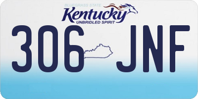 KY license plate 306JNF