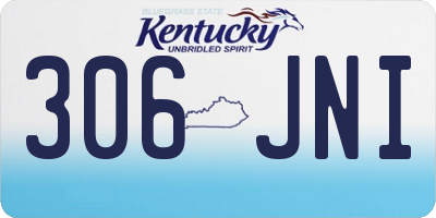 KY license plate 306JNI