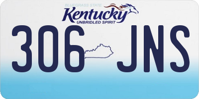 KY license plate 306JNS