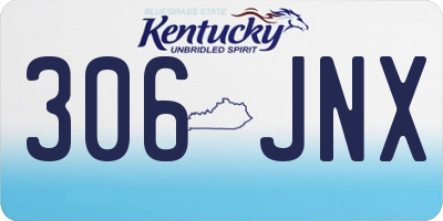 KY license plate 306JNX