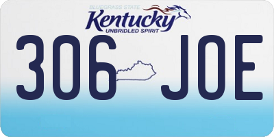 KY license plate 306JOE