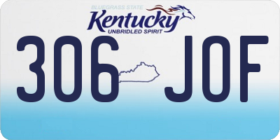 KY license plate 306JOF