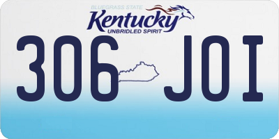 KY license plate 306JOI