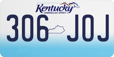 KY license plate 306JOJ