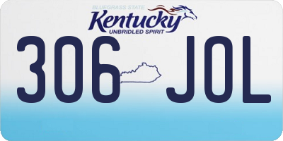 KY license plate 306JOL