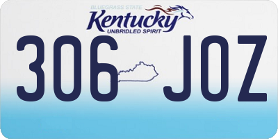 KY license plate 306JOZ