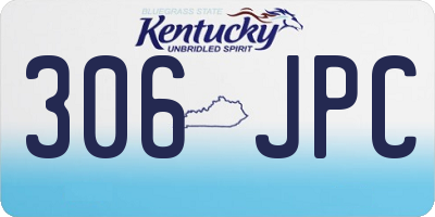 KY license plate 306JPC