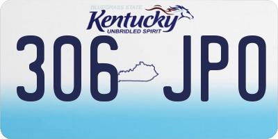 KY license plate 306JPO