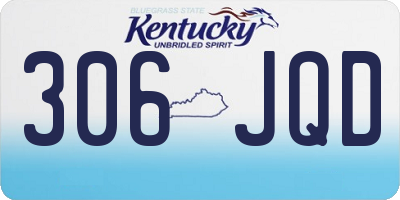 KY license plate 306JQD