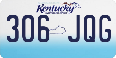 KY license plate 306JQG