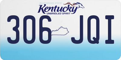 KY license plate 306JQI