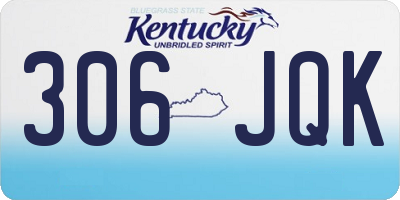 KY license plate 306JQK