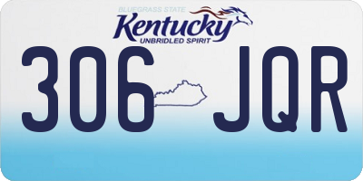 KY license plate 306JQR