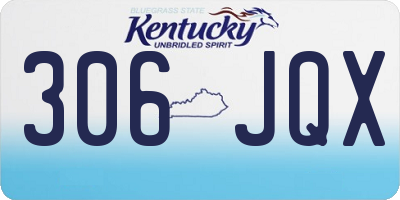 KY license plate 306JQX