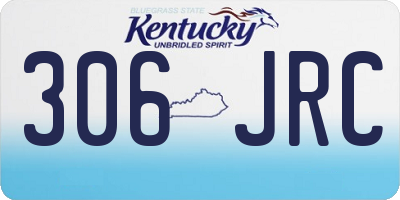 KY license plate 306JRC