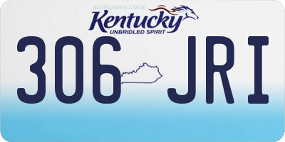 KY license plate 306JRI