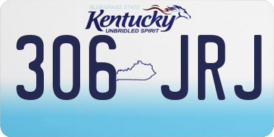 KY license plate 306JRJ