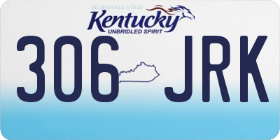 KY license plate 306JRK