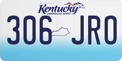 KY license plate 306JRO