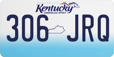 KY license plate 306JRQ