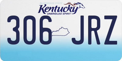 KY license plate 306JRZ
