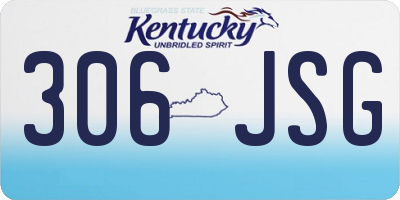 KY license plate 306JSG
