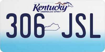 KY license plate 306JSL