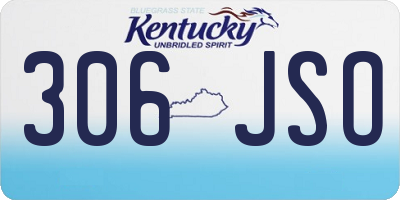 KY license plate 306JSO