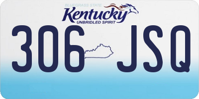 KY license plate 306JSQ