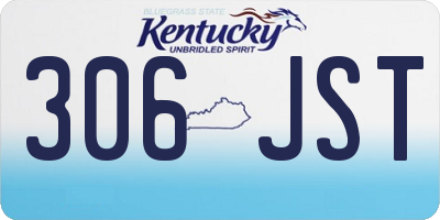 KY license plate 306JST