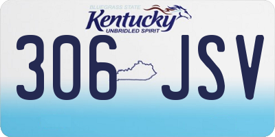 KY license plate 306JSV