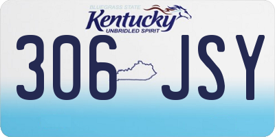 KY license plate 306JSY