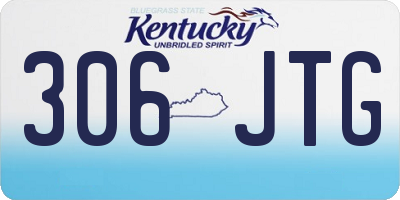 KY license plate 306JTG