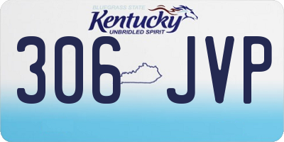 KY license plate 306JVP