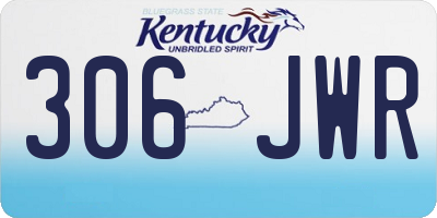 KY license plate 306JWR