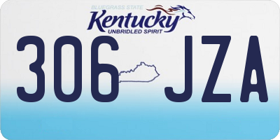KY license plate 306JZA