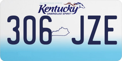 KY license plate 306JZE