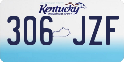 KY license plate 306JZF
