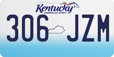 KY license plate 306JZM