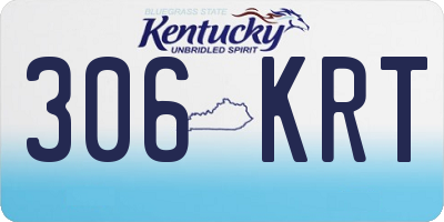 KY license plate 306KRT