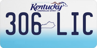 KY license plate 306LIC