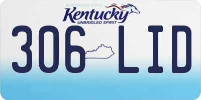 KY license plate 306LID